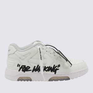 오프화이트 텍스트 프린트 로우탑 화이트 스니커즈 OWIA259C99