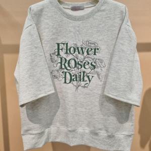 라티움 HC34 데이로즈 밑단시보리 5부소매 루즈핏 티셔츠 T2531ts14