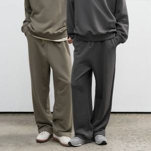 UNISEX 코튼 로고 와이드 밴딩 팬츠 [2COL] / SBE3U52003-MAN