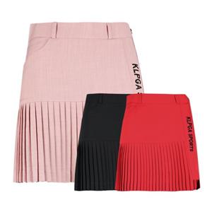 럭스골프 여성 백밴딩 주름 큐롯 스커트 BMU25M102W