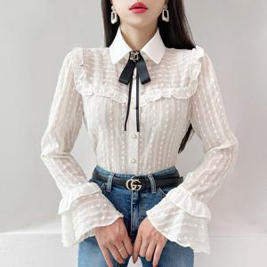 [금찌]금찌 더엔 프릴 블라우스 ST7744B