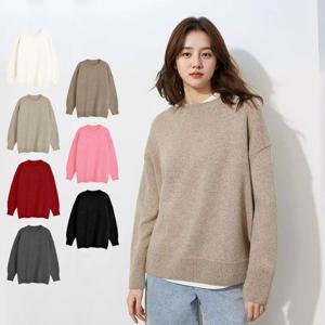 샵앤) 여성 오버사이즈 기본 긴팔 니트티 WLD-WKN-SIS590