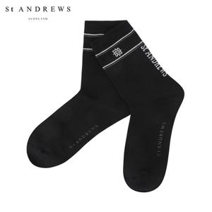 [세인트앤드류스] 남성 별 심볼 자수 중목 양말 811E3SC101_BK