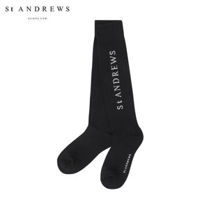 [세인트앤드류스] 여성 배색 글리터 로고 니삭스