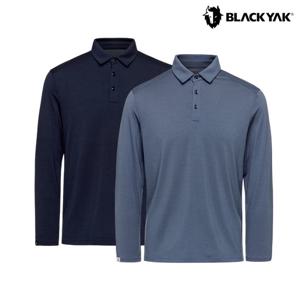 블랙야크 남성 메리노 울 카라 긴팔티 기능성 등산 티셔츠 1BYKTFU008