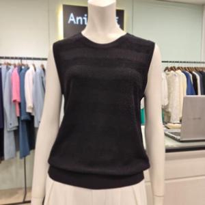 아니베에프 세이브존01 가로무늬 나시 니트티 A5FKPO530