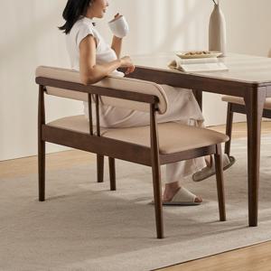 삼익가구 오벤느 2인용 원목 등받이 벤치