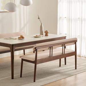 삼익가구 오벤느 3인용 원목 등받이 벤치