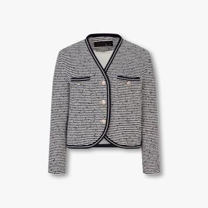 [지컷]팝콘 스트라이프 트위드 자켓(7215210303)