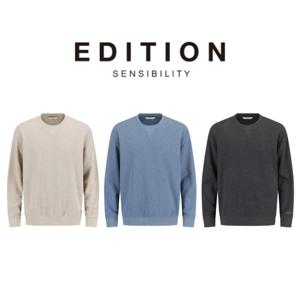 [에디션앤드지]25 FW 남자맨투맨 베이직 조직감 라운드 맨투맨 3종 1택 NEF4TR1923 DR4488