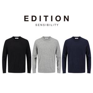 [에디션앤드지]25 FW 남자긴팔니트 울혼방 베이직 긴팔 니트 3종 1택 NEF4ER1922 DR4488