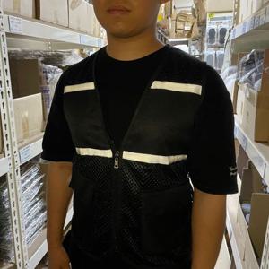 망사 반사띠 작업용 조끼 블랙 105 여름작업복 작업용조끼 여름작업복상의 작업복망사조끼 작업조끼