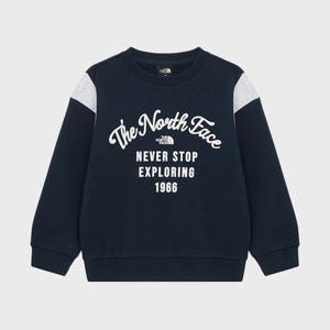[노스페이스] (NFM_NM5MR51T_NAV_) 키즈 플레이런 스웻셔츠 NM5MR51T_NAV