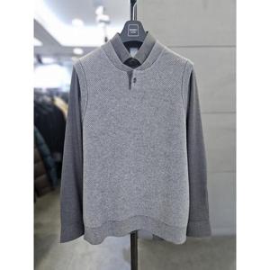 바쏘옴므 세이브존03 바쏘옴므 남자 조끼 울  혼방 그레이 니트 베스트 WSAGZ3WV08A