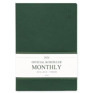 인디고 다이어리 2026 오피셜 빅 먼슬리 (날짜형 A4 월간) 업무용 (그린)