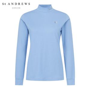 [세인트앤드류스] 여성 글로시 별 심볼 모크넥 티셔츠 821E3TSA21_BL