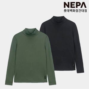 네파 [택가 79,000원] 여자 간절기 골지 하이넥 라운드티 기능성 아웃도어 긴팔 티셔츠 7K65361