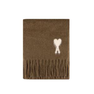 25FW 아미 USF673 AW0004 216 알파카 오프 화이트 드 꾀흐 스카프 헤이즐넛