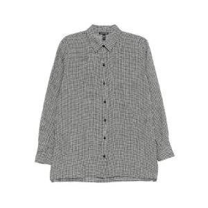 25 FW Eileen Fisher 리넨 체크 셔츠 S5YCDT5705MA TP443092058