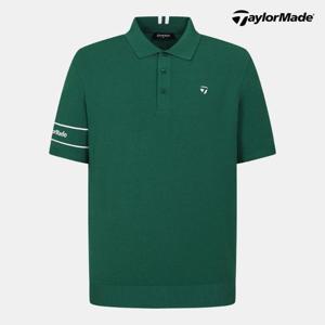 테일러메이드 25FW 남성 소매 로고 카라 반팔 니트 (TMSYO3121-804)