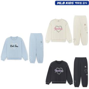 [MLB키즈]스트릿 하트 아트웍 여아 맨투맨세트 7FS2H0356