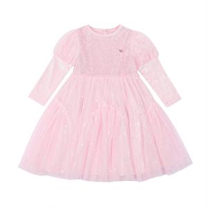 [프렌치캣(백)]PK스팽글 샤 배색 원피스(Q45DCO230)