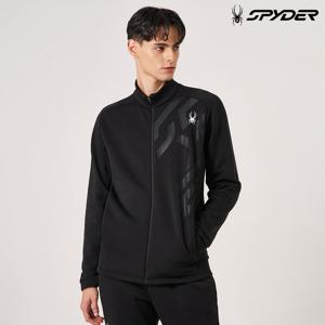 [스파이더] 남성 빅레터 로고 트랙탑 자켓 SPKWCNFT001MBLK