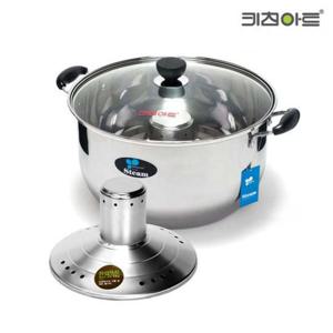 키친아트 버블 스팀 빨래솥 30cm 거품발생기 전해처리 주방용품 빨래솥 들통 찜통 스텐들통 스텐빨래솥 스팀빨래통 빨래냄비 빨래삶는솥 빨래삶는통