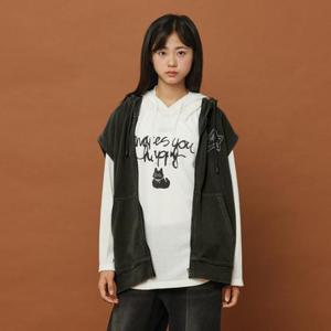 소이주니어 HC17 챠콜 피그먼트 후드 조끼 25f5181