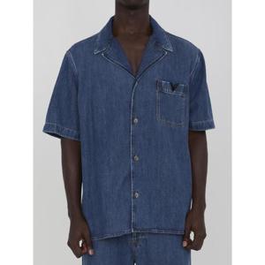 VALENTINO GARAVANI 메탈릭 V 디테일 셔츠 5V3DB03BAA3558