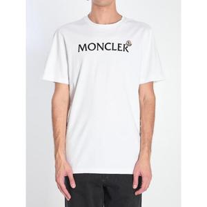 MONCLER T-shirt with flocked logo K20918C00036001