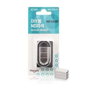 마그피아 DIY용 ND자석 사각형 20Wx10Lx5T/(MND-2010-05 3개입) 판(1개입)