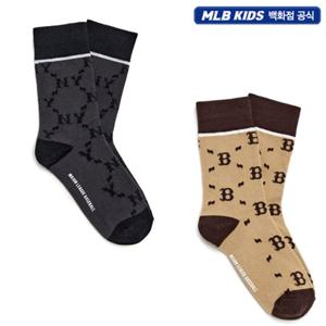 [MLB키즈] JD 모노그램 자카드 일대일 양말 7ASOMD25N -2