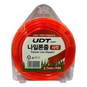 UDT 예초기 액세서리 나일론줄 2.7mm-70M(사각형) 예초날