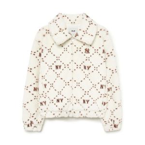 M MLB자켓 GQC 3FFDM0136-50CRD 여성 다이아 모노그램 크롭 에코퍼 점퍼