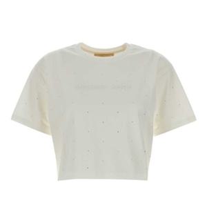 마이클코어스 크롭 코튼 크루넥 티셔츠 MF551TR2ZU WHITE