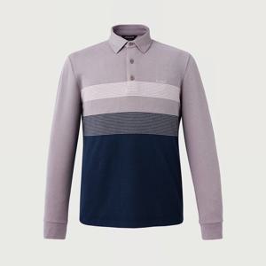 [인디안][광복점]중년 남성 시밀 스트라이프 한기장 티셔츠 MITAL4W922138GL