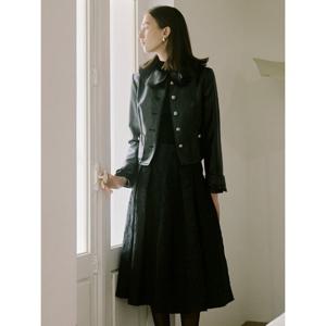 [샤틴]자가드 플레어 A라인 스커트/S253M352