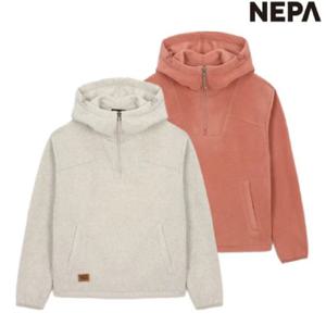 [네파] 여성 플러피 플리스 하프집 후디 7K86060