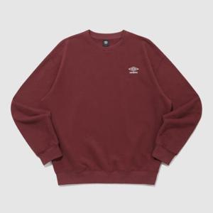 엄브로긴팔티 JQS UP423CFSN1-GRP1 에센셜 기모 스몰로고 맨투맨 GRAPE RED PURPLE