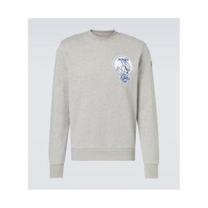 몽클레어 패치 아플리케 코튼 플리스 스웨트셔츠 P01068497