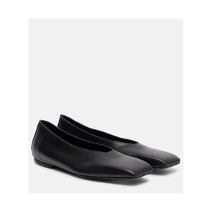 릭오웬스 레더 발레리나 플랫 P01086381