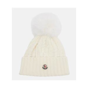 몽클레어 케이블 니트 울 캐시미어 비니 P01095635