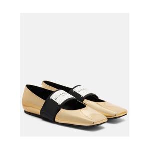 지방시 Sliced Square 레더 발레리나 플랫 P01100377