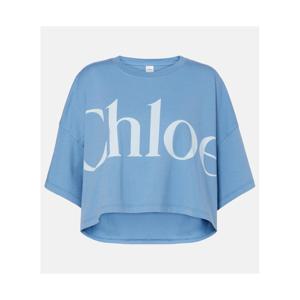 끌로에 크롭 로고 코튼 저지 티셔츠 P01067886