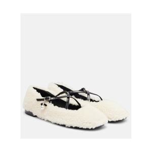 지미추 Eleri 시어링 발레리나 플랫 P01109741