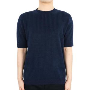 디몬트 24 S/S 라르디니 남성 숏 슬리브 코튼 니트 반팔(네이비) EQLTMC53 EQ62010850