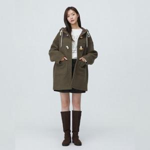 플라스틱아일랜드  (PR4WC081) 후드 더플 미디 코트