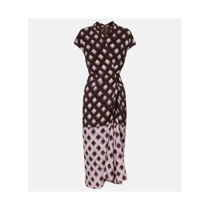 드리스반노튼 개더 프린트 미디 드레스 P01093146