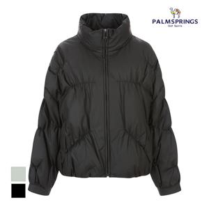 [팜스프링스] 여성 하이넥 가죽 다운점퍼_SWDL254687